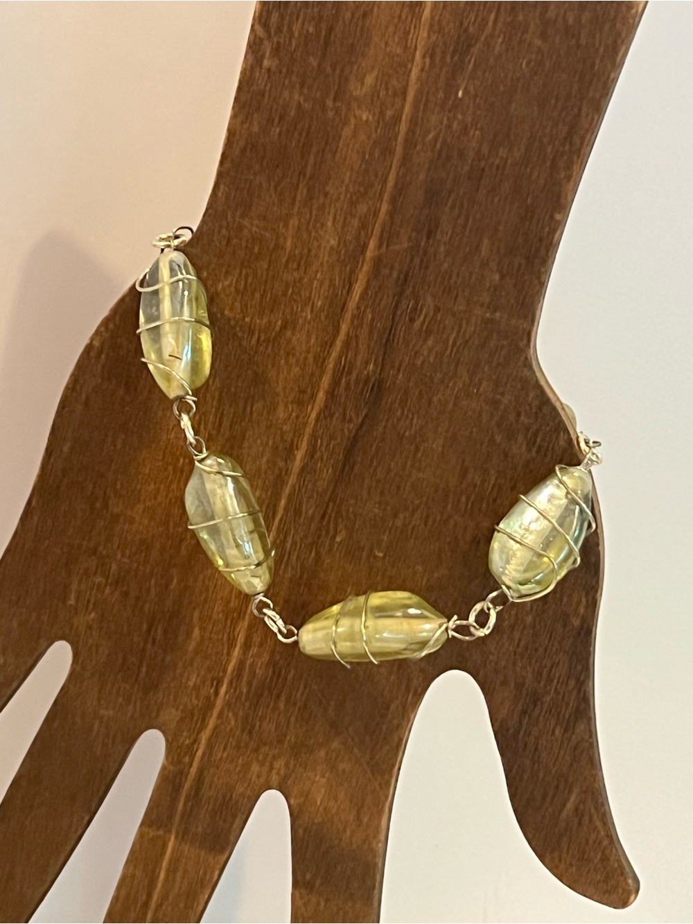 Glass Wire Beaded Bracelet